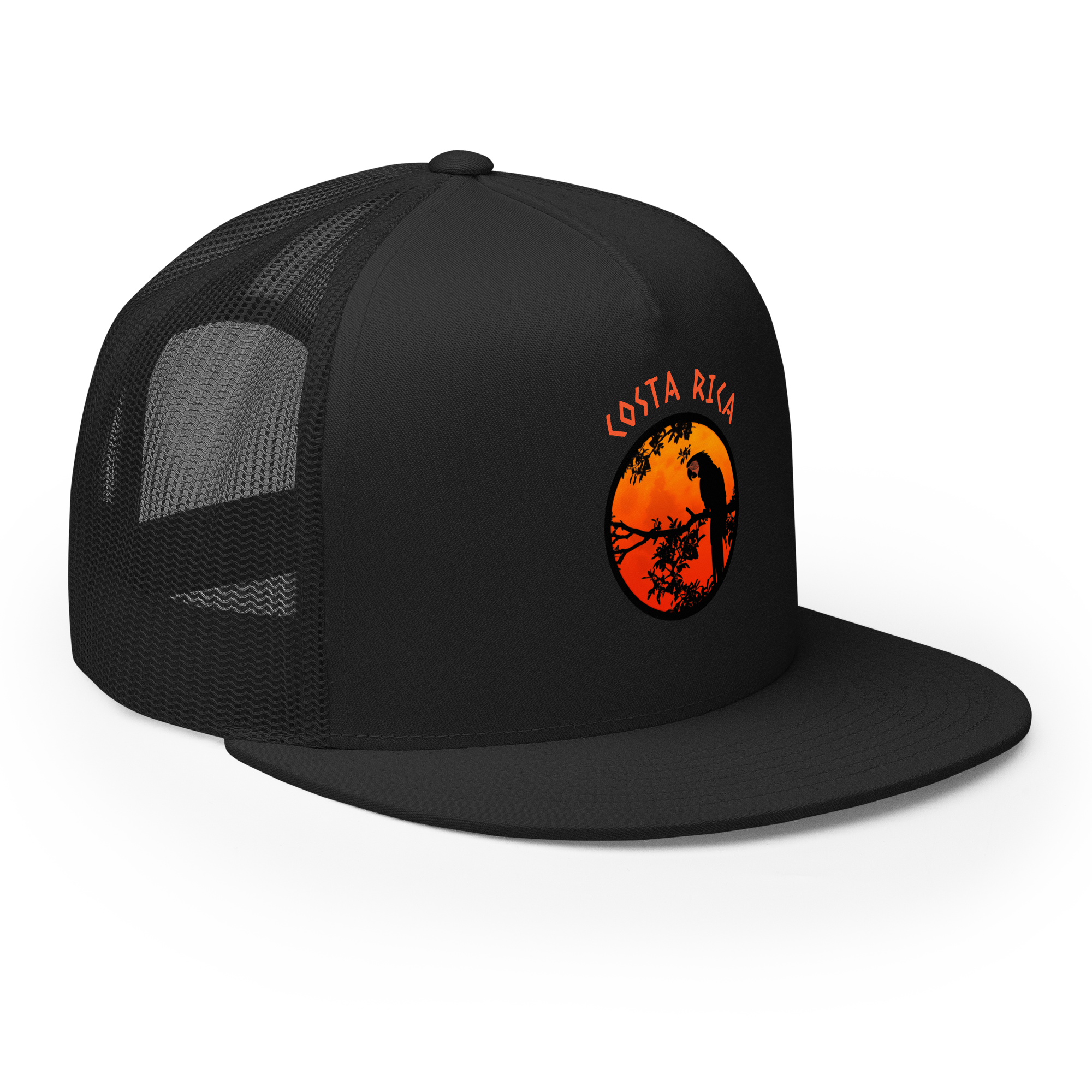 Gorra Trucker Costa Rica - Diseño Guacamayo Escarlata