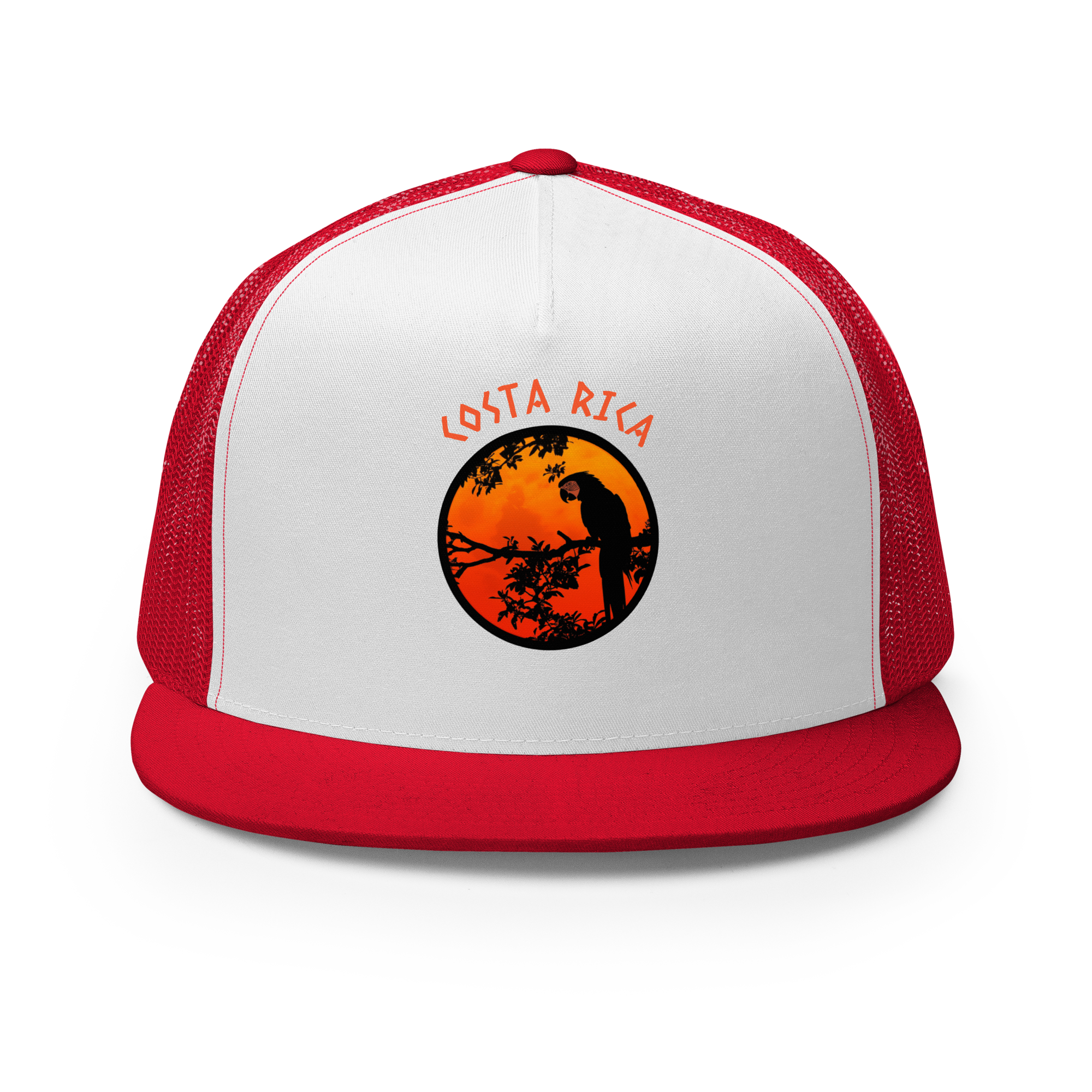 Gorra Trucker Costa Rica - Diseño Guacamayo Escarlata