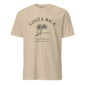 Costa Rica Palm Tree and Surfboard T-Shirt
