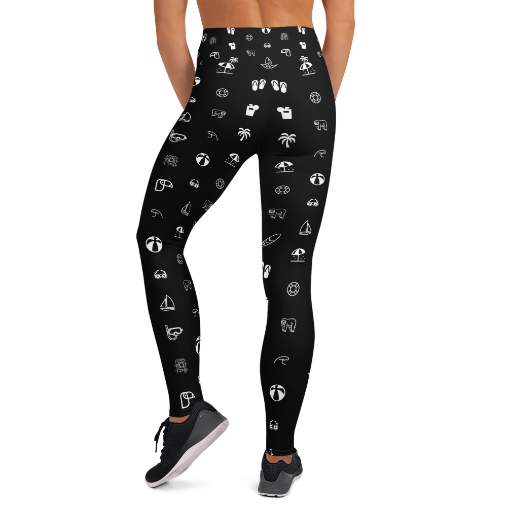 Costa Rica Beach Yoga Leggings Back