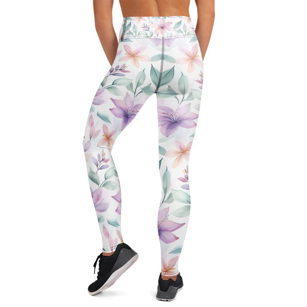 Costa Rican Flowers Leggings Back