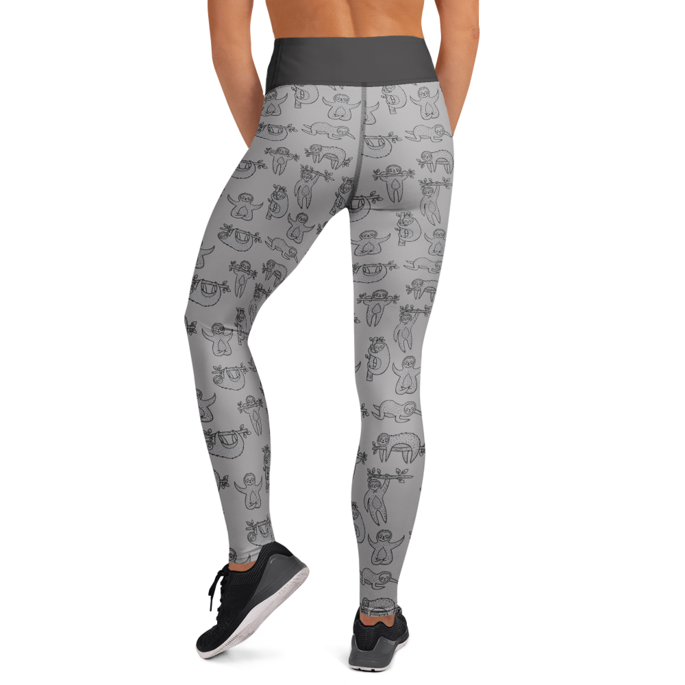 Costa Rica Sloth Yoga Leggings Back