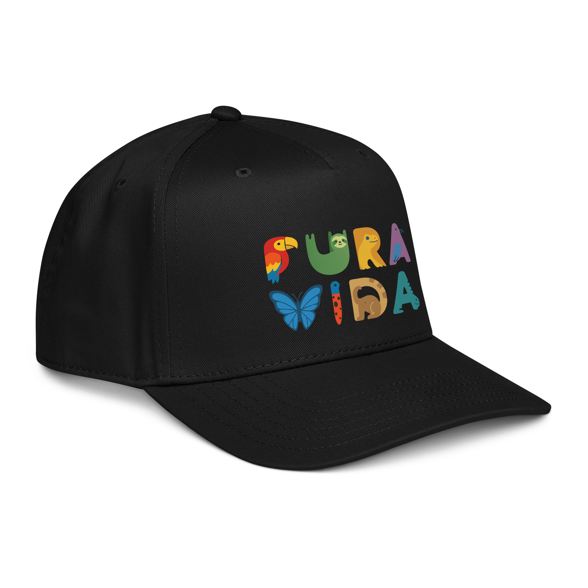 Animals Pura Vida Cap Schwarz Seite